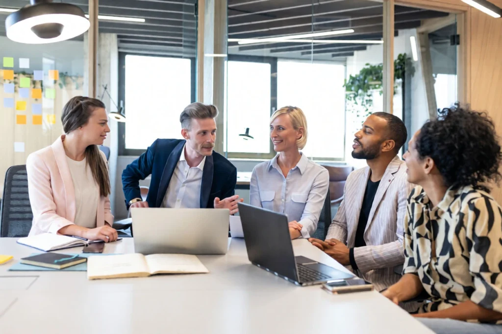 Professional executive business coaching session helping a leader enhance strategic decision-making and leadership skills